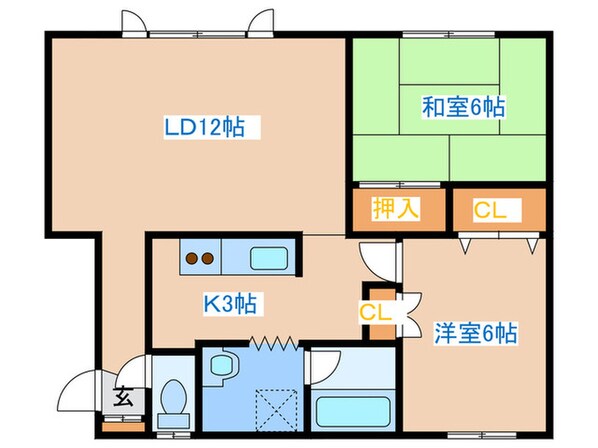 コ－ポＫ・ＳⅡの物件間取画像